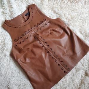 *NWT* White House Black Market Leather Bodice Top